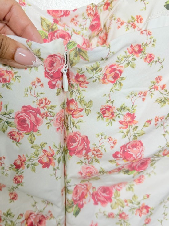 House of Cb JASMINE Rose Print Draped Corset Dress - Picture 12 of 13